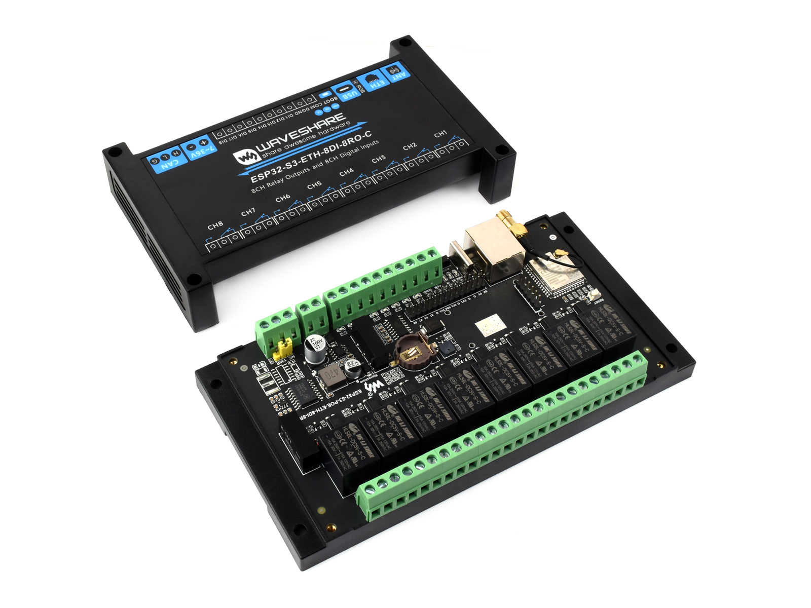 Esp32 S3 - Industrial 8-Channel ESP32-S3 WiFi Relay Module,
