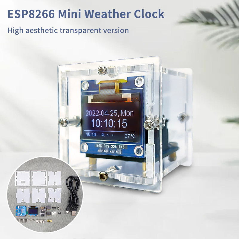 ESP8266 Mini Weather Clock Kit - огляд і ціна Esp8266