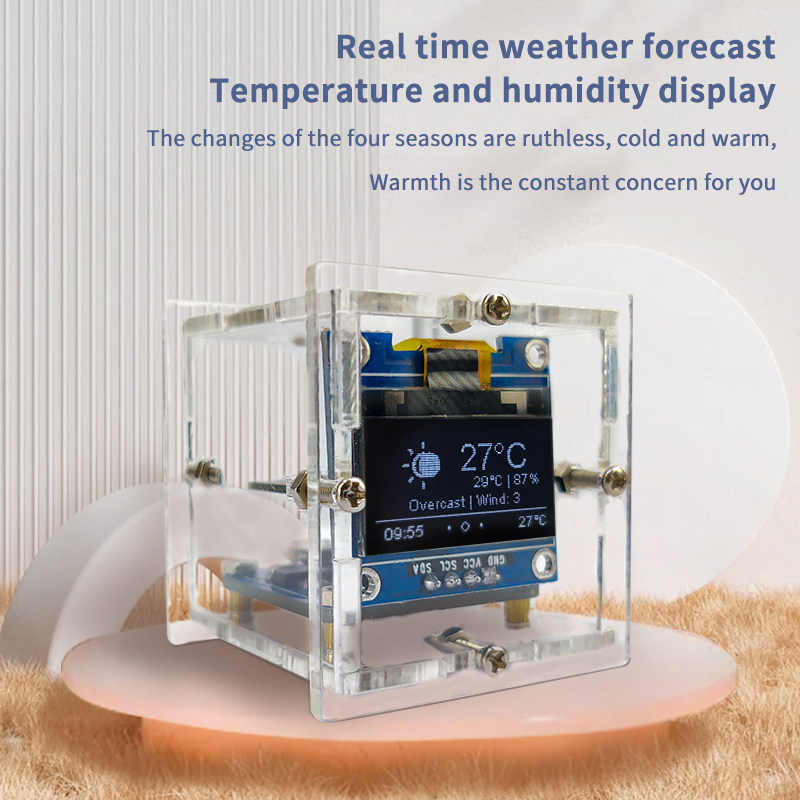 ESP8266 Mini Weather Clock Kit - огляд і ціна Esp8266