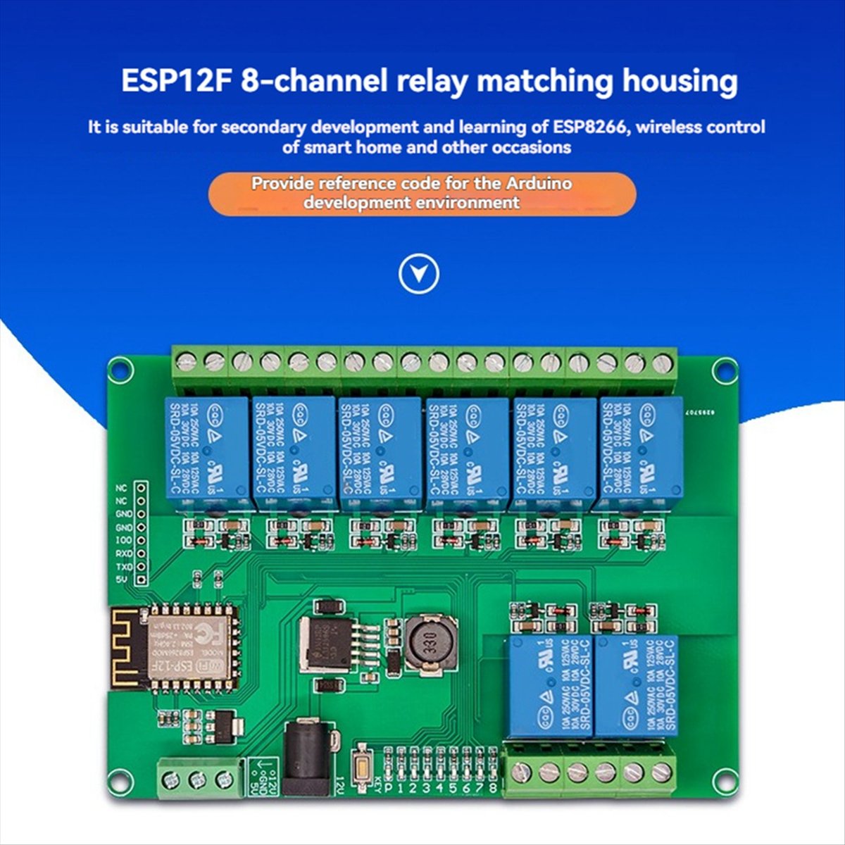 A99X 8-CH Relay Module DC12-24 - огляд і ціна Esp8266