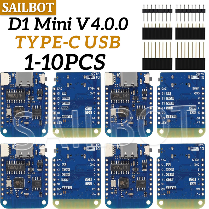 1-10PCS WeMos D1 Mini ESP8266  - огляд і ціна Esp8266 Nodemcu