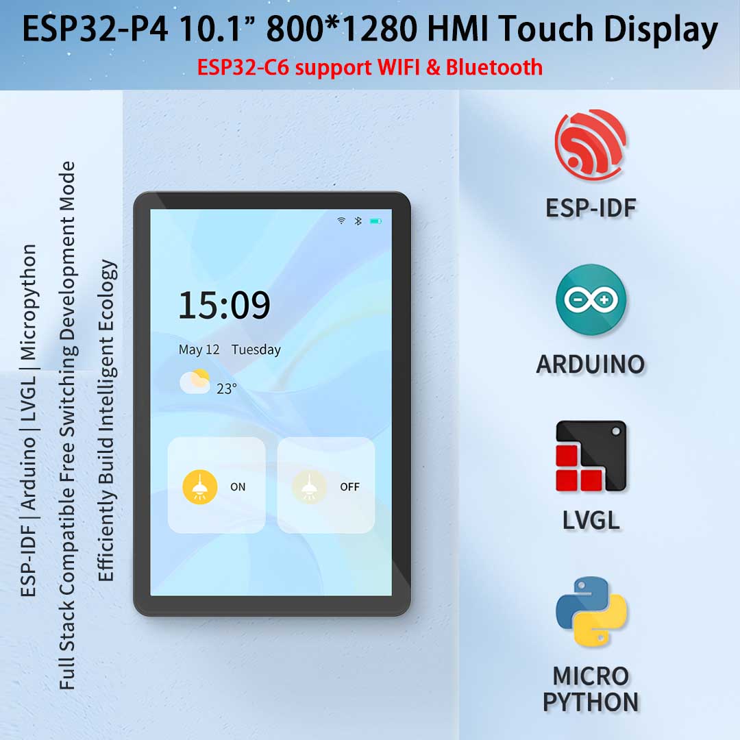 ESP32-P4 10.1 inch 800*1280 IP - огляд і ціна Esp32 P4
