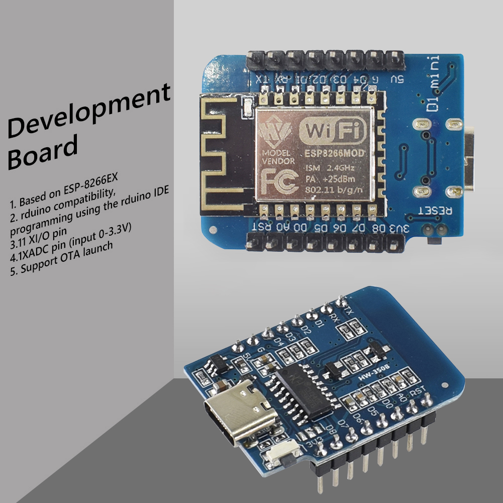 1-10pcs Type-C D1 Mini NodeMcu - огляд і ціна Esp8266 Nodemcu