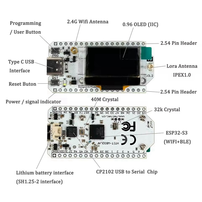 Heltec LoRa32 V3 863-928MHZ ES - огляд і ціна Esp32