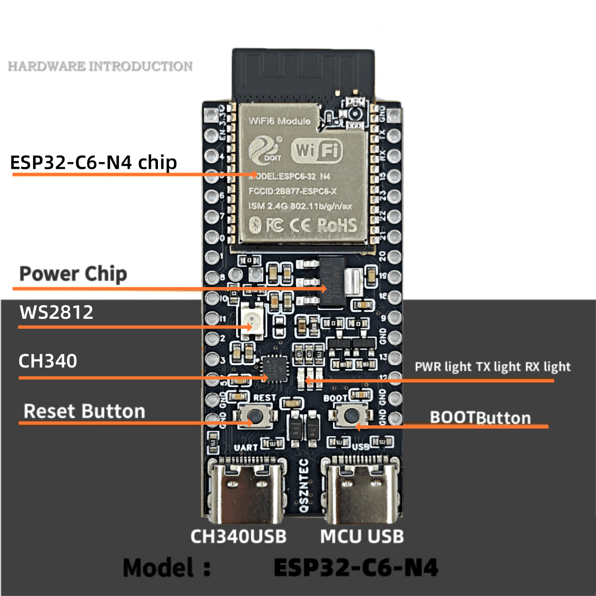 ESP32-C6-DevKitC-1 ESP32-C6 Co - огляд і ціна Esp32 Devkit
