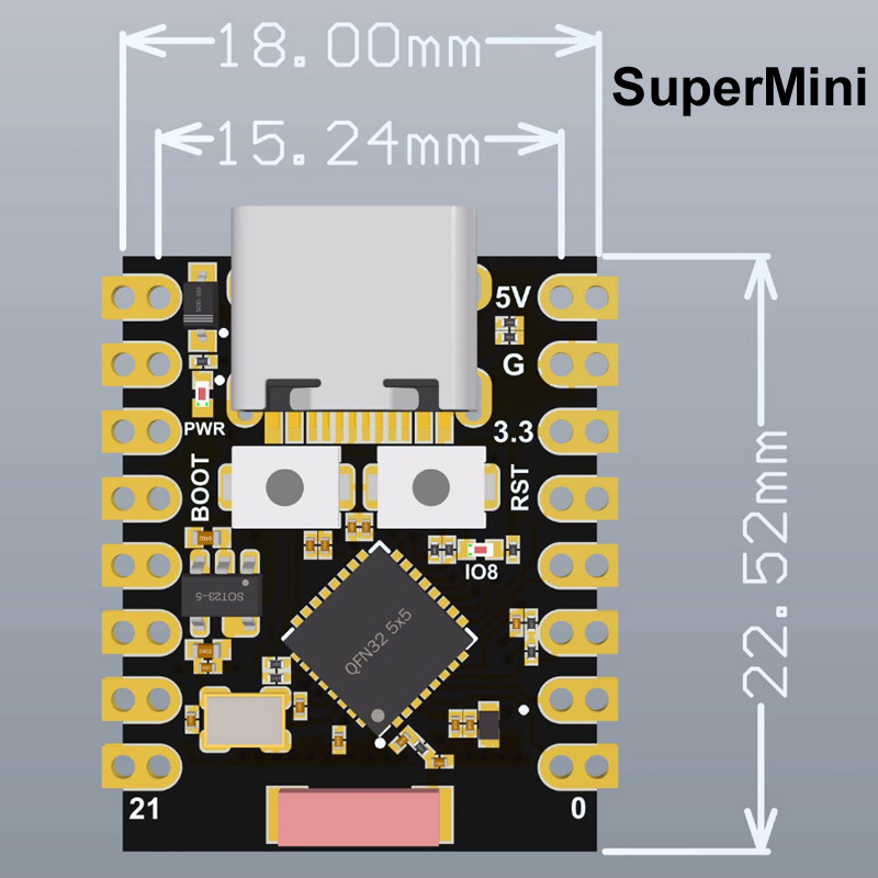 For ESP32-S3 Supermini Pro MIN - огляд і ціна Esp32 Wifi Bluetooth Module
