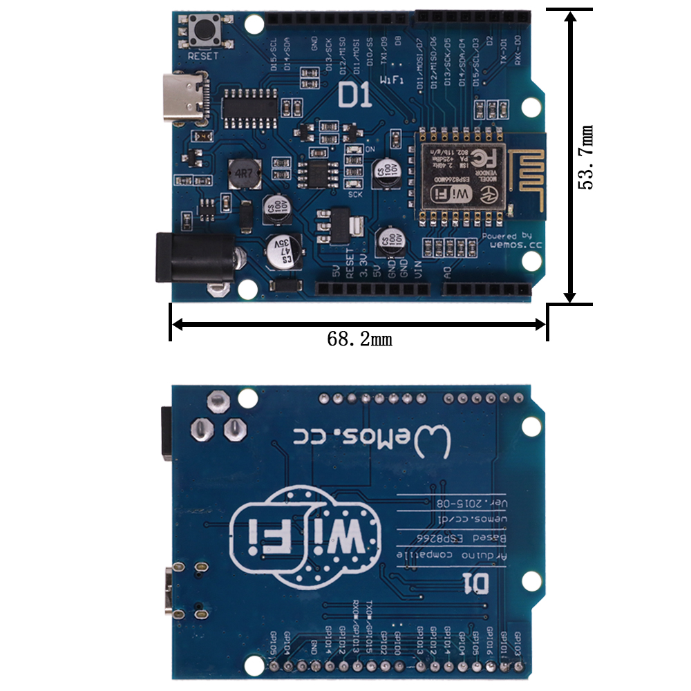 ESP-12E WeMos D1 R2 UNO R3 CH3 - огляд і ціна Esp8266 Nodemcu