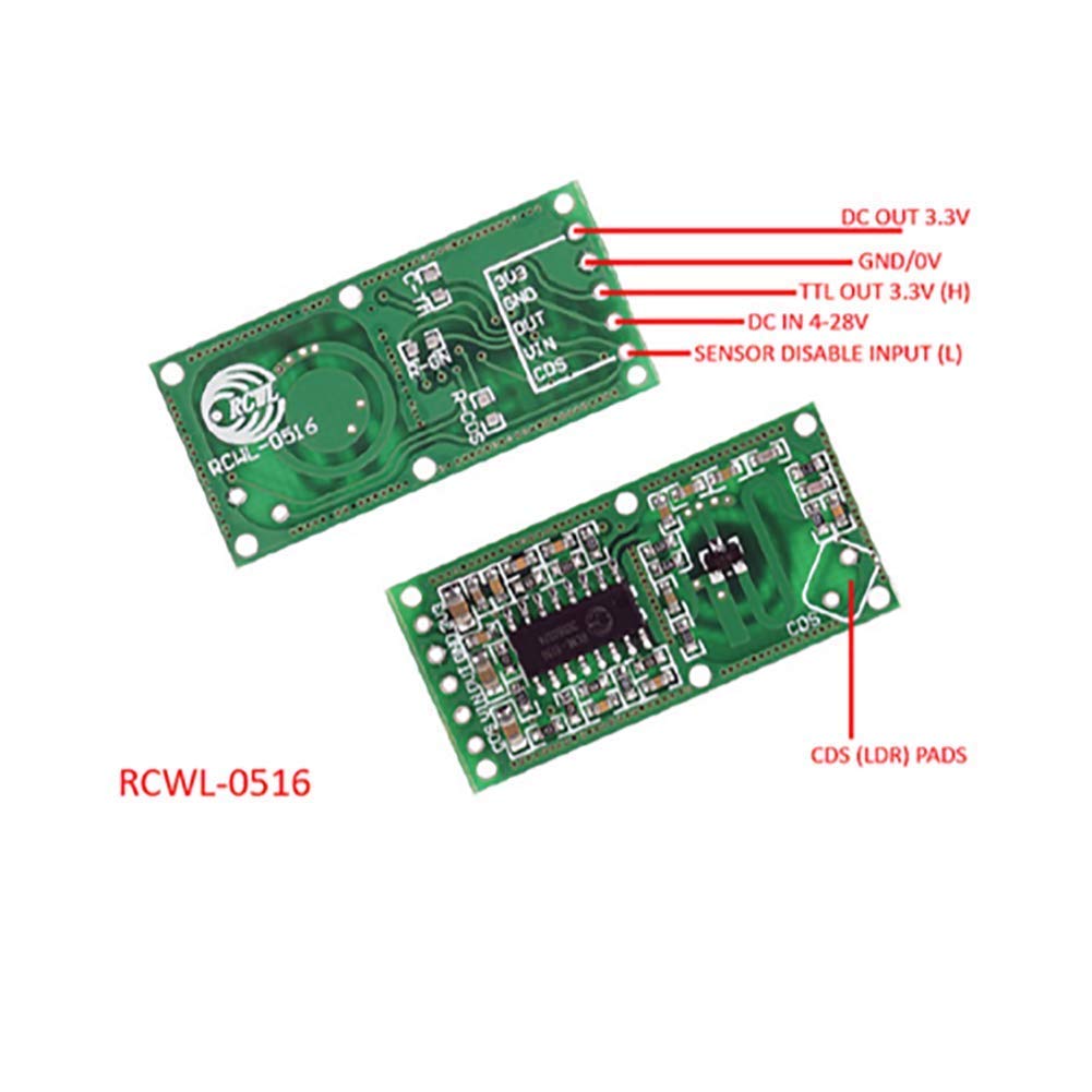 5PCS RCWL-0516 Motion Detectio - огляд і ціна Esp8266 Nodemcu